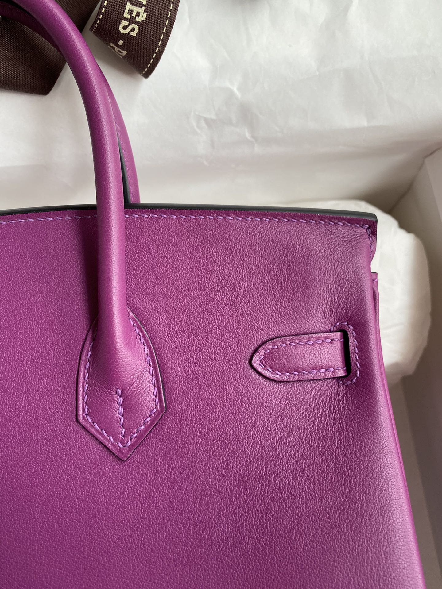 Hermes Birkin 30CM Swift Leather Handbag Purple